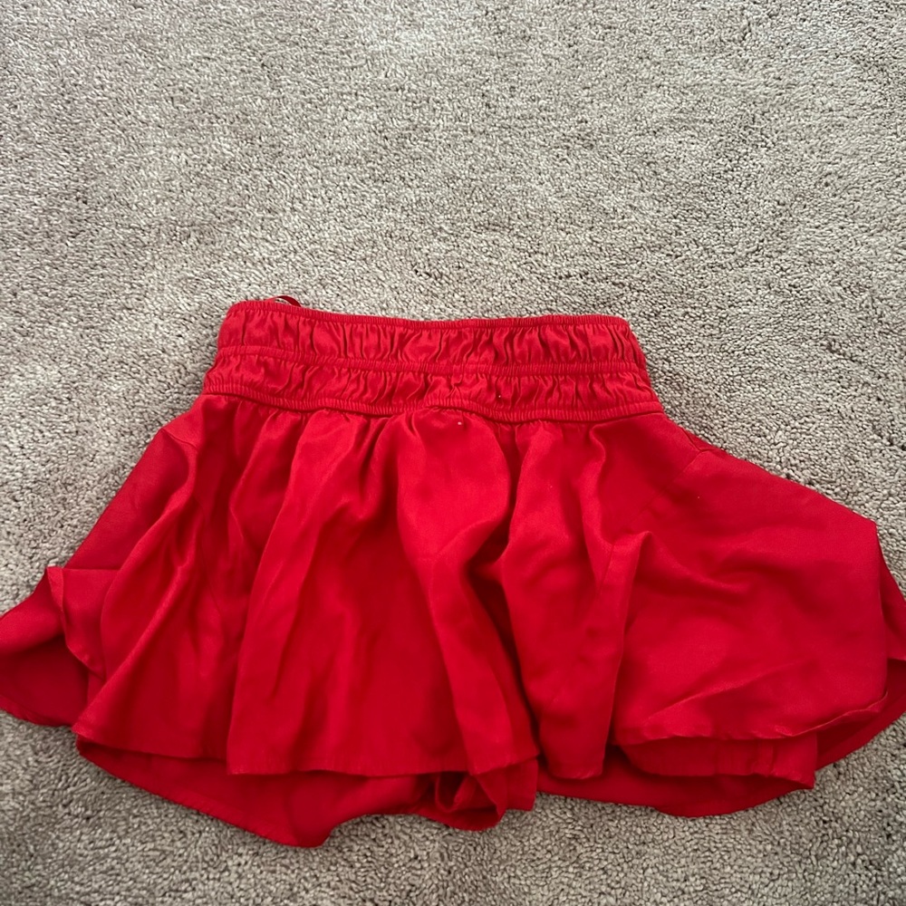 Very cute, bright red skirt